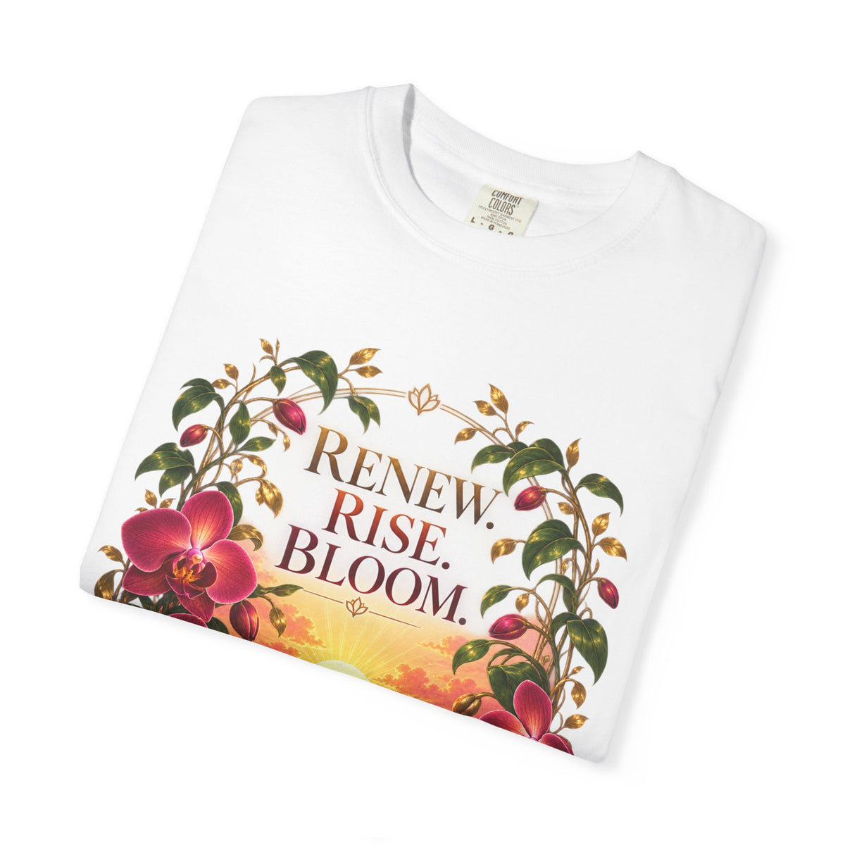 Renew. Rise. Bloom. Floral Sunrise T-Shirt