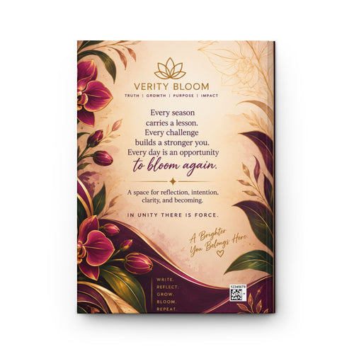 Bloom Through Every Season Hardcover Journal — Guided Self-Reflection Notebook