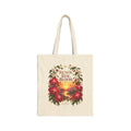 Renew Rise Bloom Canvas Tote Bag — Floral Sunset Eco Grocery Shopping Bag