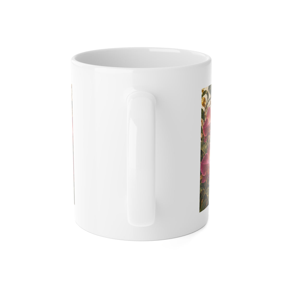 Renew Rise Bloom Ceramic Mug — Inspirational Floral Sunset Coffee Cup